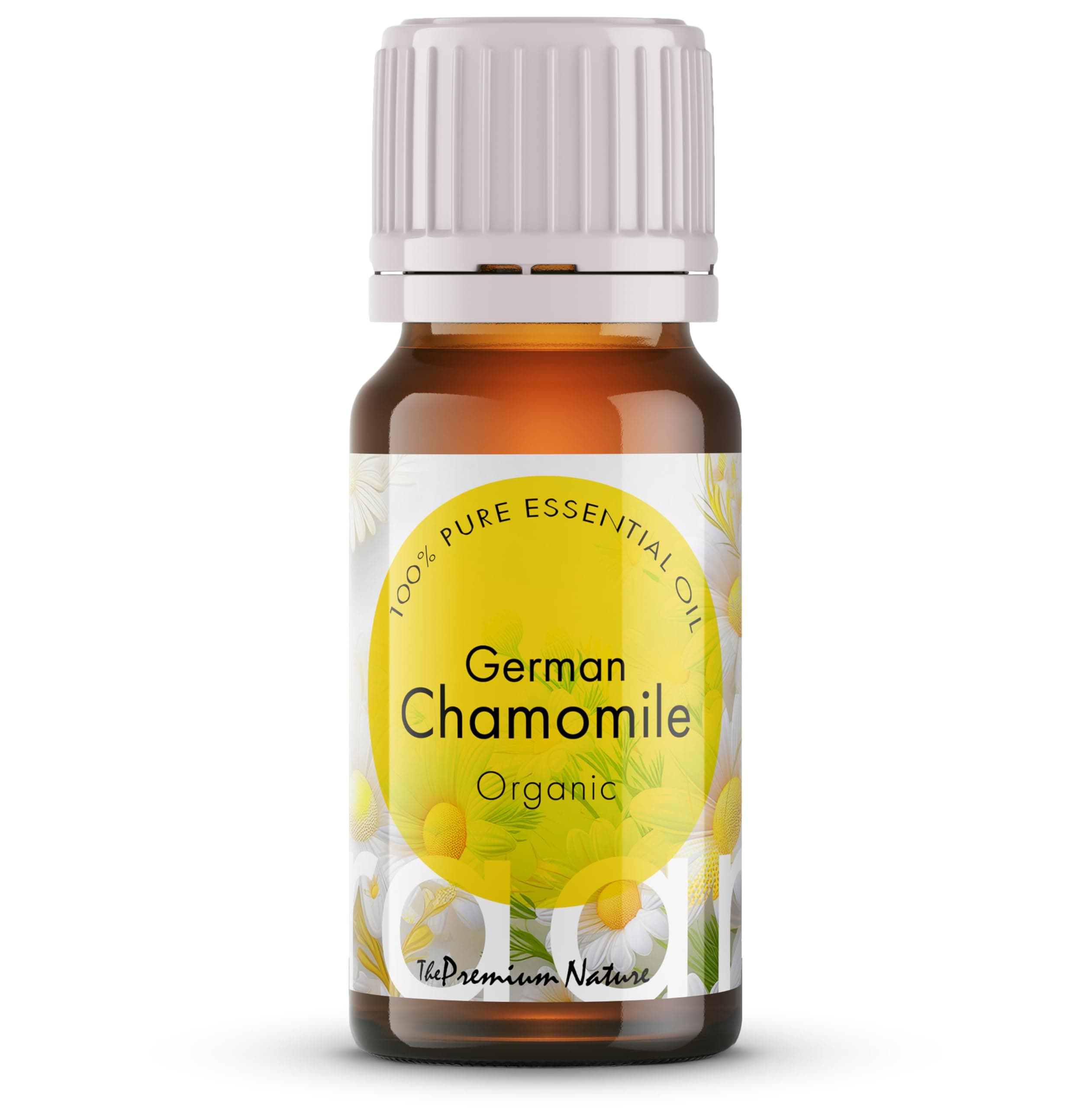 The Premium Nature Organic German Chamomile Essential Oil for Diffuser - German Chamomile Oil for Skin - German Chamomile Essential Oil for Hair & Soaps - Sweet, Herbaceous Scent, 10 mL