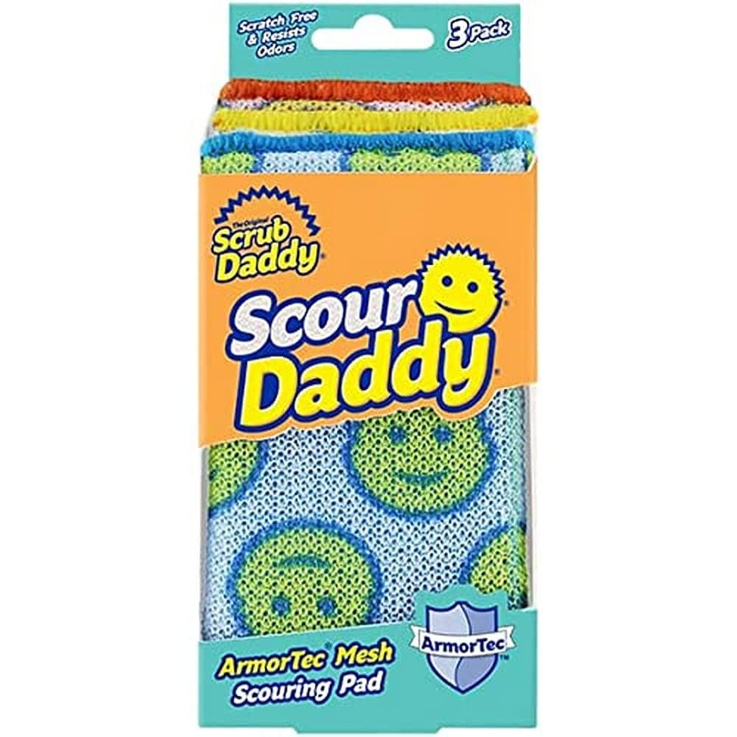 Scour Daddy Heavy Duty Mesh Scouring Pad Set Of 3 Assorted