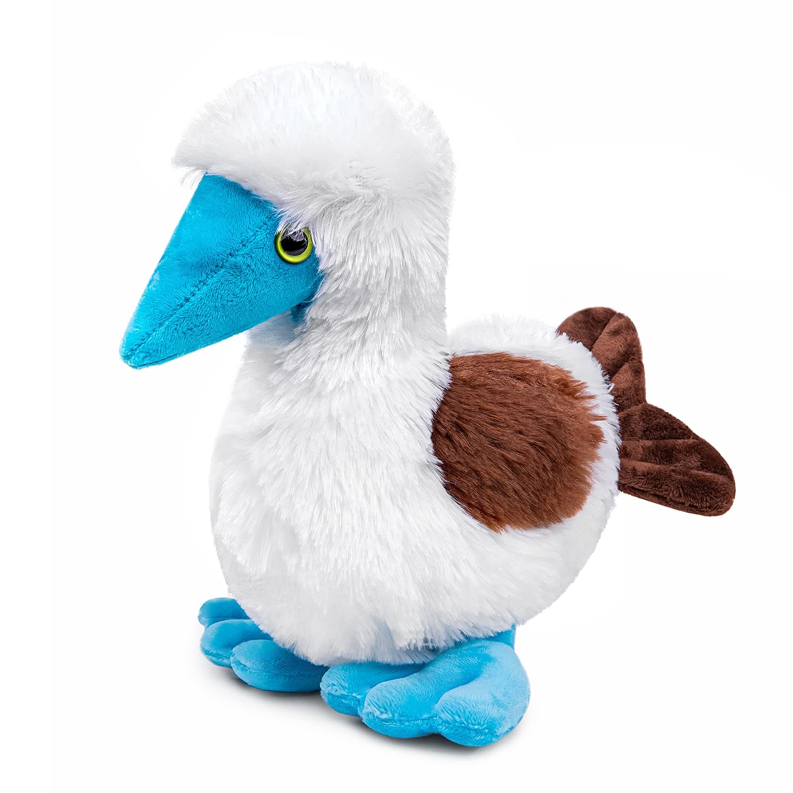 Tiny Heart Simulation Blue Footed Booby Plush Toy, 10.62inch Super Soft and Cute Blue Footed Booby Stuffed Animal Toys Fun Kids Gift Home Decor
