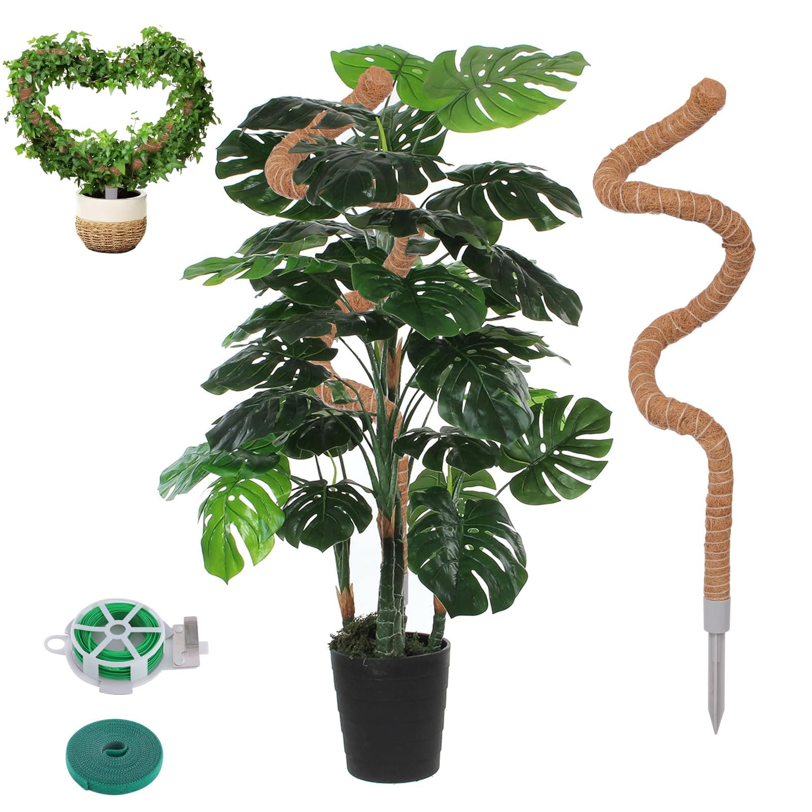 1 Pack Moss Pole, 28 Inch Monstera Plant Support, Moss Poles for Climbing Plants Indoor DIY, Coco Coir Plant Pole Moss Plant Stick Support Stake Kit for Potted Plants, Pothos, Philodendron