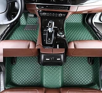 SARAHS Customized car Floor mats -Suitable for 99% of Cars, SUVs, and Trucks - car Pads to Protect Vehicle Interior Floor Accessories (Green)