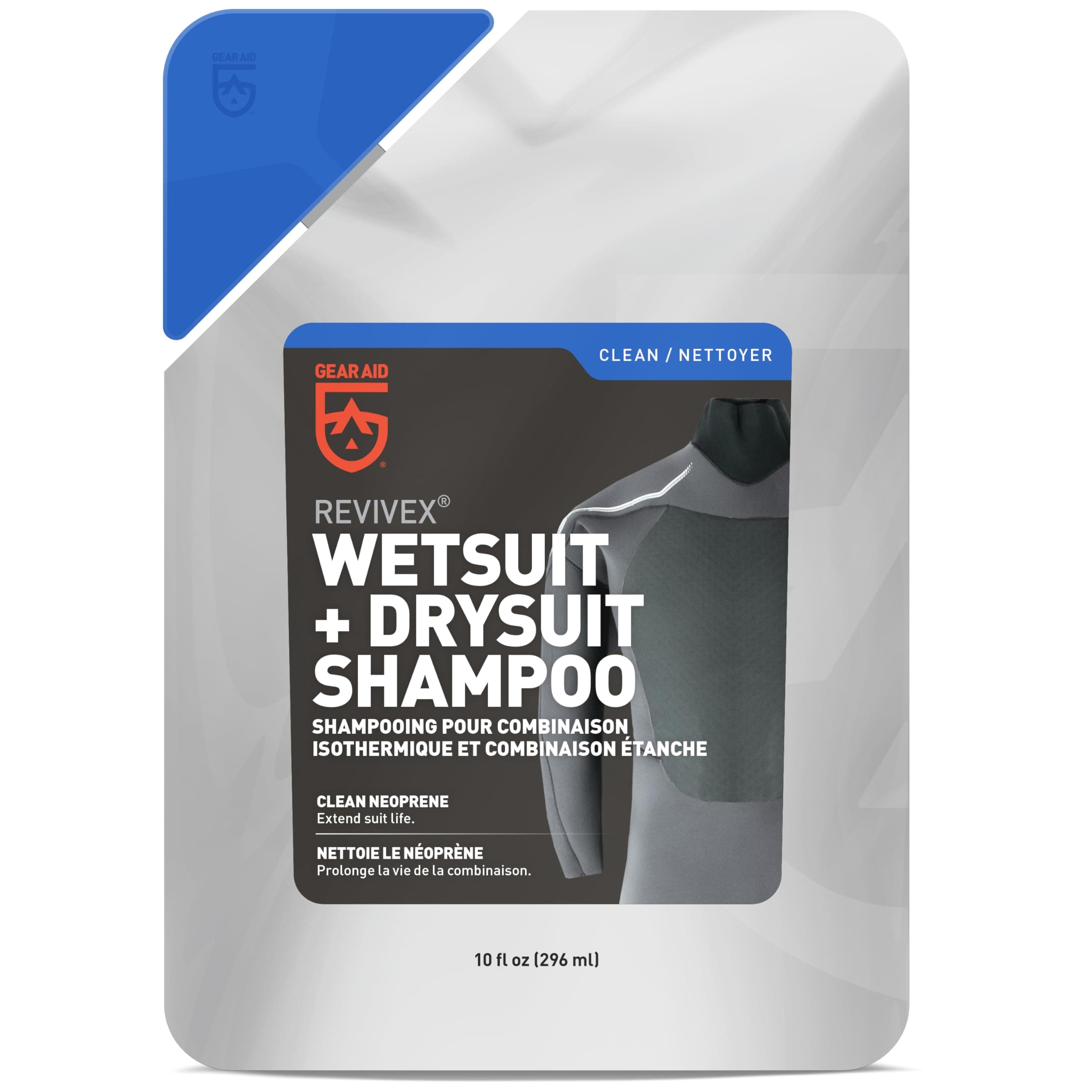 Wetsuit, Drysuit Cleaner and Conditioner – Wash Away Salt, Chlorine, and Residue with Concentrated Shampoo, Keeps Gear Fresh, Durable, and Ready for Use, 10 fl oz