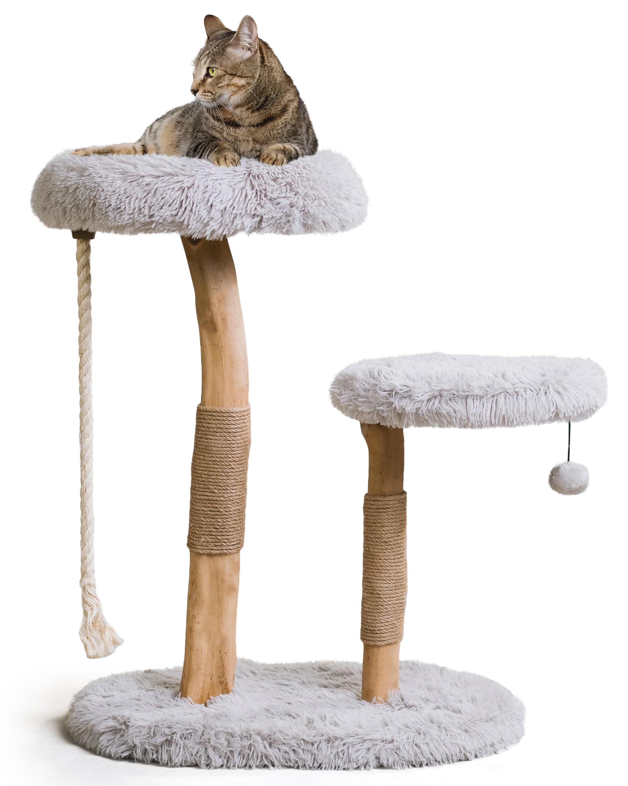 Gray Rizzo Cat Tree, 32" H, 27 LBS, Grey/Gray