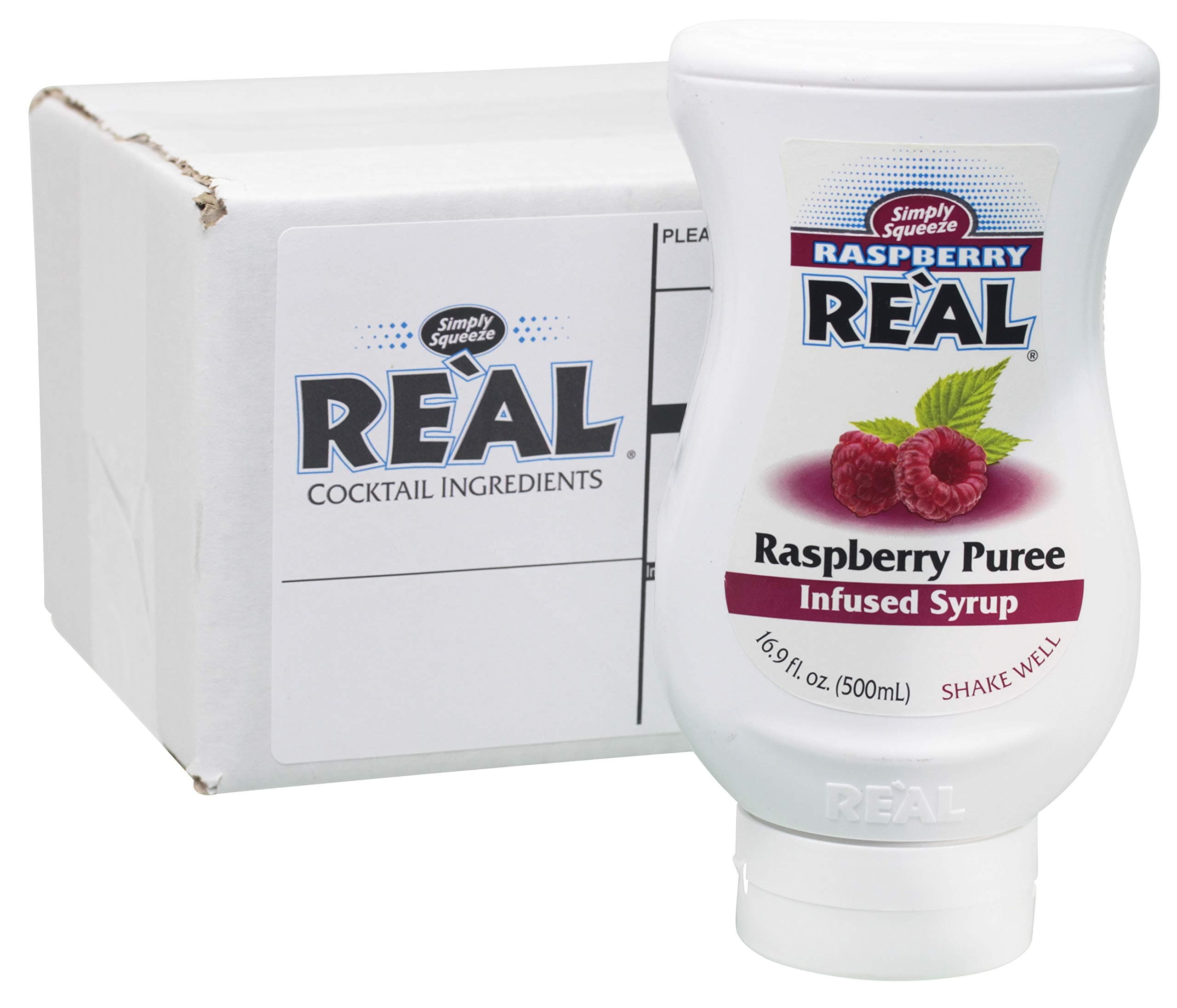 Raspberry Reàl, Raspberry Puree Infused Syrup, 16.9 FL OZ Squeezable Bottle (Pack of 1)