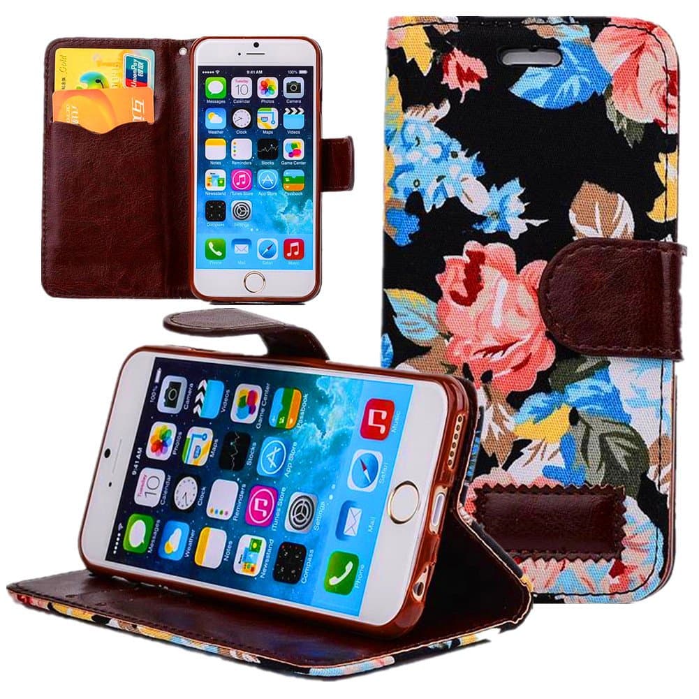 iPhone 6S Cases - iBest4u(TM) Premium Wallet Case [Stand Feature] [Card Slots] [Magnet Filp Cover] [PU Leather] [Cotton] For Apple iPhone 6S 4.7 inch Screen (Not Fit iPhone 6 5.5 inch Screen)