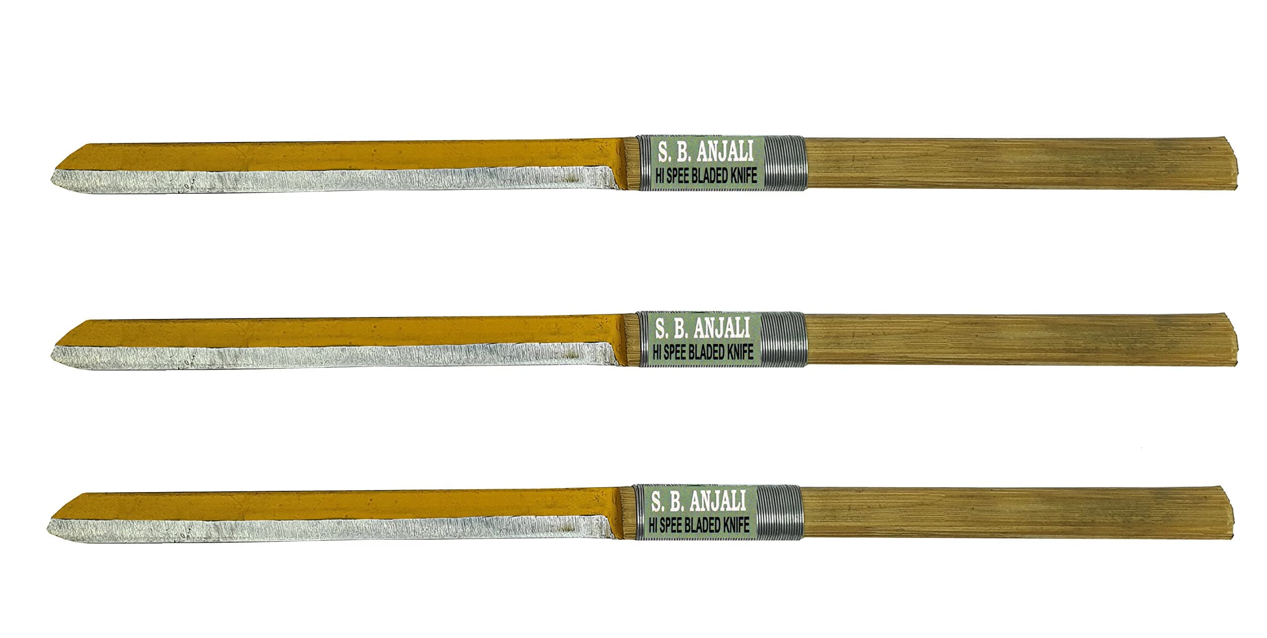 Original High Speed Blade Wooden Handle Knife - Sharp Edge Multipurpose Kitchen Cooking Tool 3Pcs Set