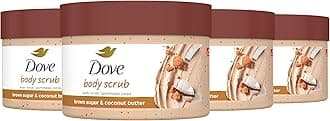 Scrub For Silky Smooth Skin Brown Sugar & Coconut Butter Body Scrub Exfoliates & Restores Skin's Natural Nutrients, 10.5 oz, 4 Count