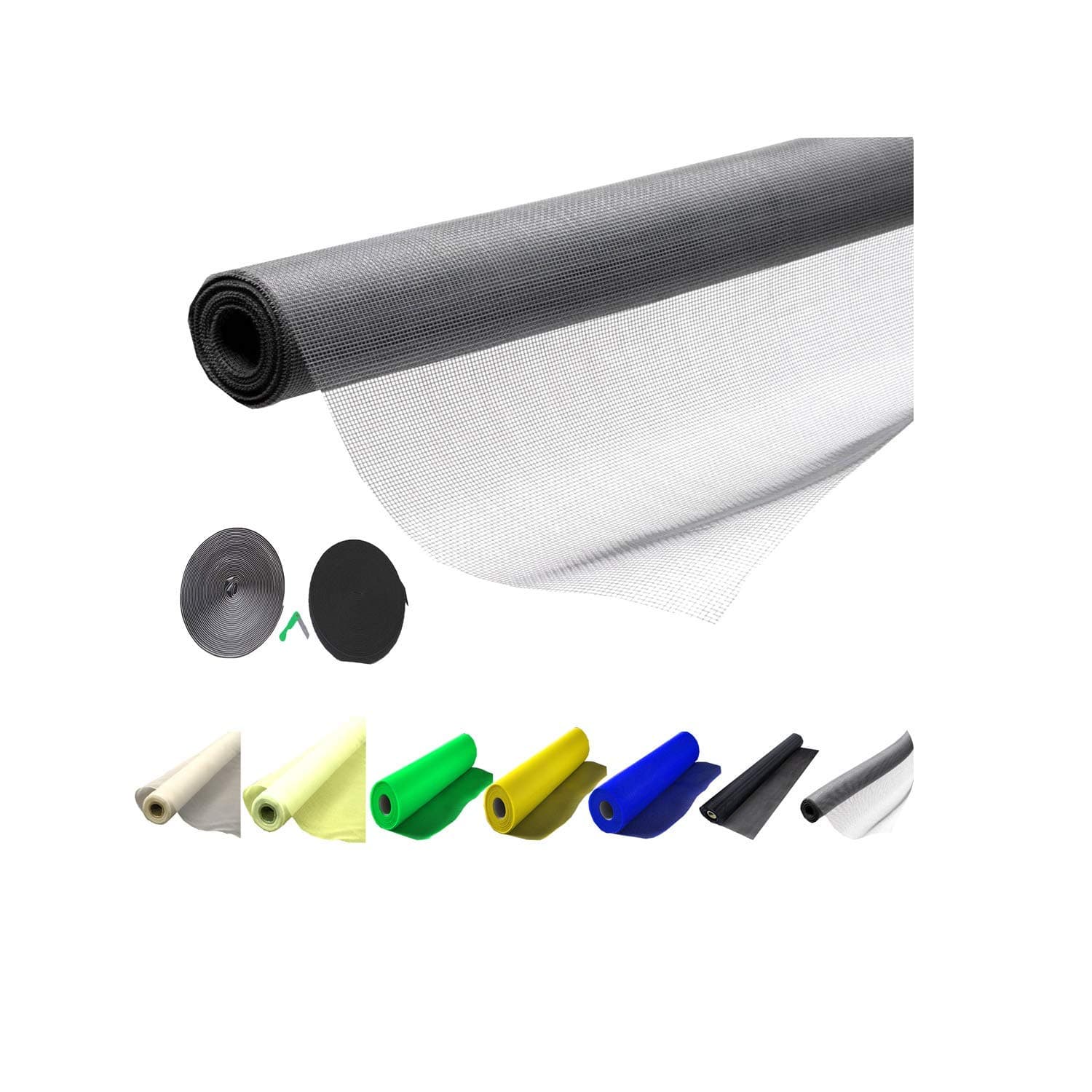 Netfly Mosquito Net for Windows 4×5 ft (Grey) – Ultra-Fine 120 GSM Fiberglass Mesh with Self-Adhesive Velcro – Washable, Breathable, Easy DIY Installation – Insect & Fly Protection