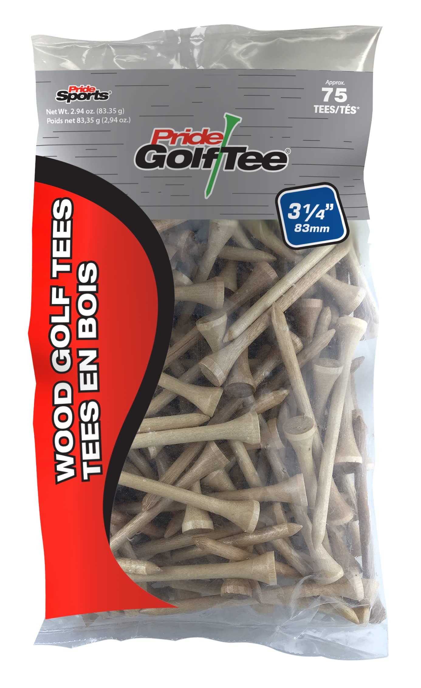 Pride Golf Tee - 3-1/4 inch Deluxe Tee - 50 Count
