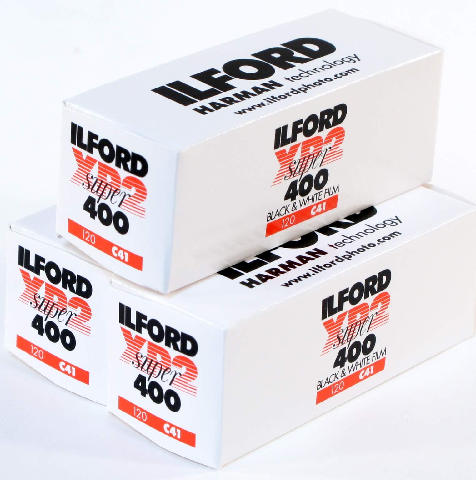 Ilford XP2 Super 400 Medium format Black and White film - Pack of 3