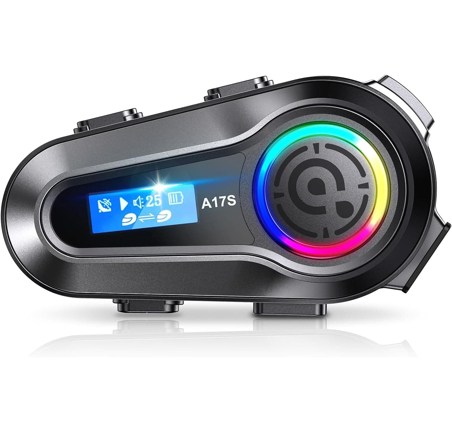 Motorcycle Helmet Bluetooth Headset, 2 Riders Intercom Headphone, Motorcycle Helmet Speakers, with Noise Cancellation & Music Sharing, for Motorcycling Riding Skiing Climbing, Intercom Headset