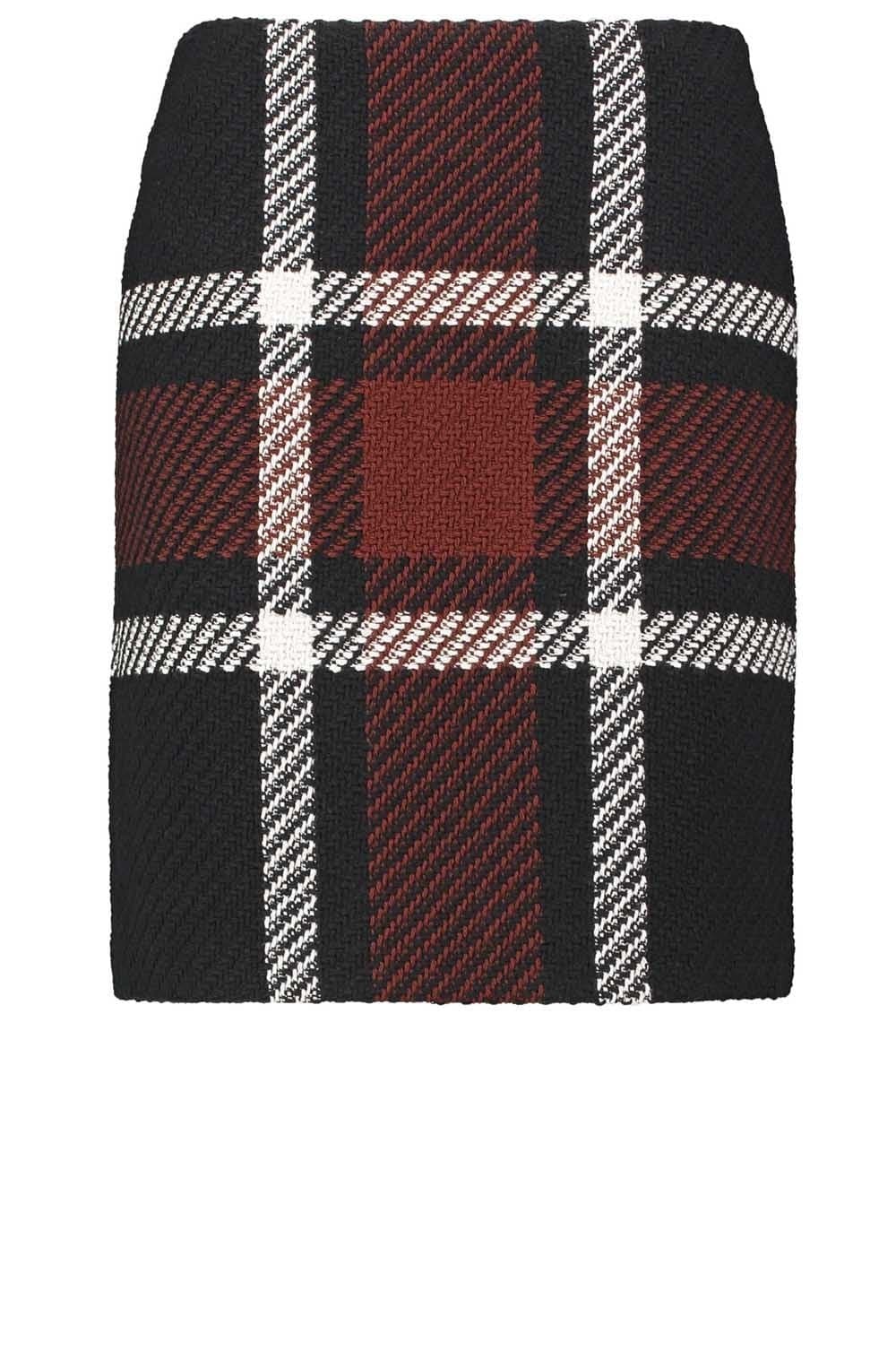 Taifun Check Textured Knit Skirt