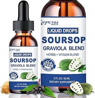 Soursop Bitters Liquid, Organic Soursop Extract Pure Botanical Sea Moss, Elderberry, Multivitamin and Zinc, 16-in-1 Unrefined Soursop Oil for Skin, Cell Support, Antioxidant, Immune -Pineapple 2 Fl/Oz