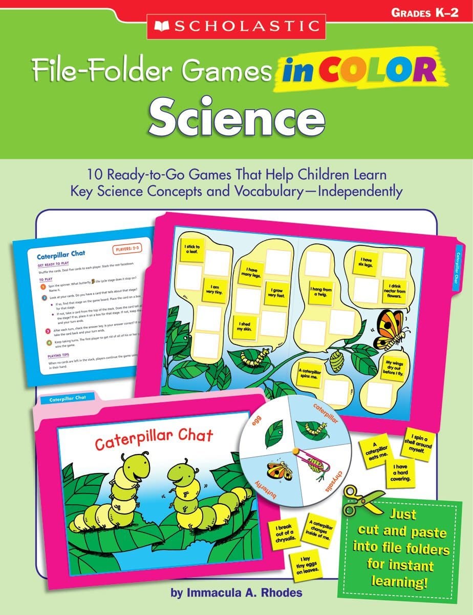 File-Folder Games in Color: Science: 10 Ready-to-Go Games That Help Children Learn Key Science Concepts and Vocabulary-Independently Paperback – April 1, 2009