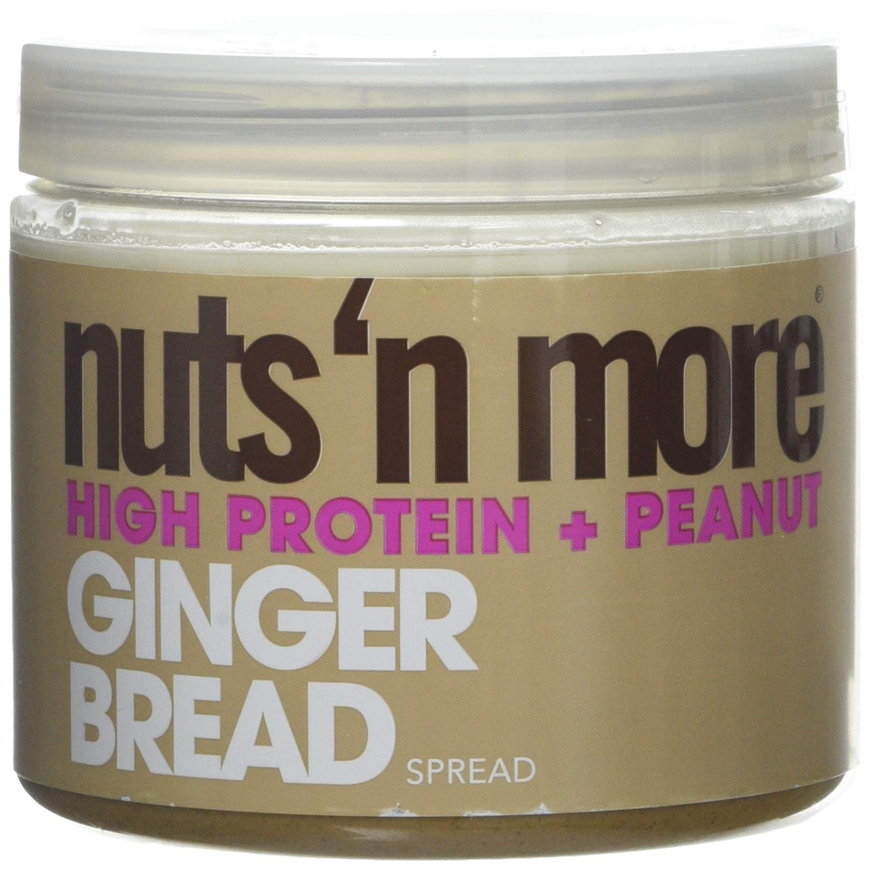 Nuts 'n More Ginger Bread Peanut Butter Spread, High Protein Nut Butter Snack, 16 oz