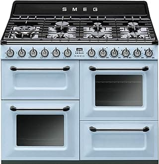 Smeg Victoria TR4110AZ Pastel Blue 110cm Dual Fuel Range Cooker