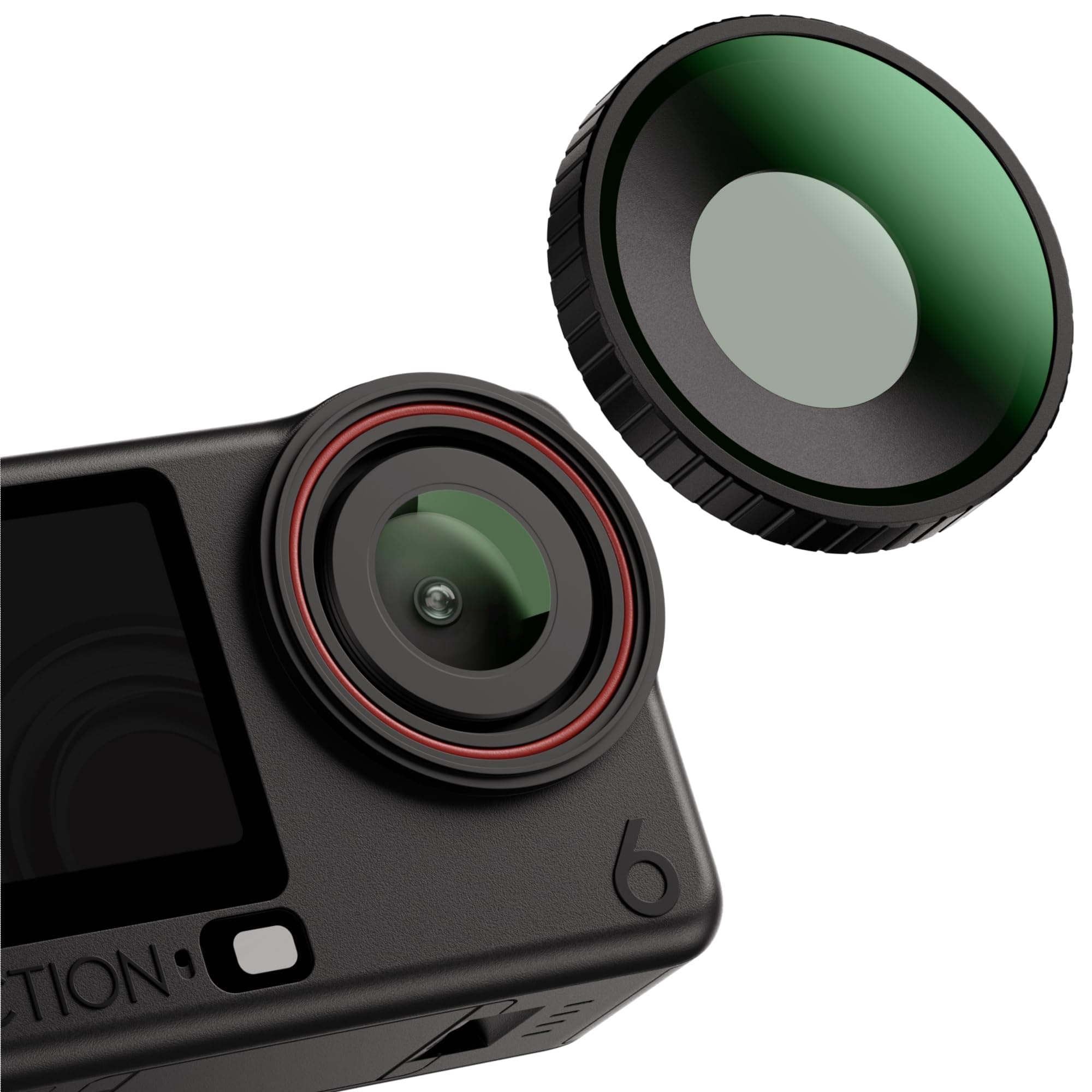 JJC Osmo Action 6 UV Filter,Screw On Ultraviolet Filter for DJI Osmo Action 6,Protective UV Lens Accessories for DJI Action6 Multicoatings HD Optical Glass UV-Filter with Storage Case & Cleaning Cloth