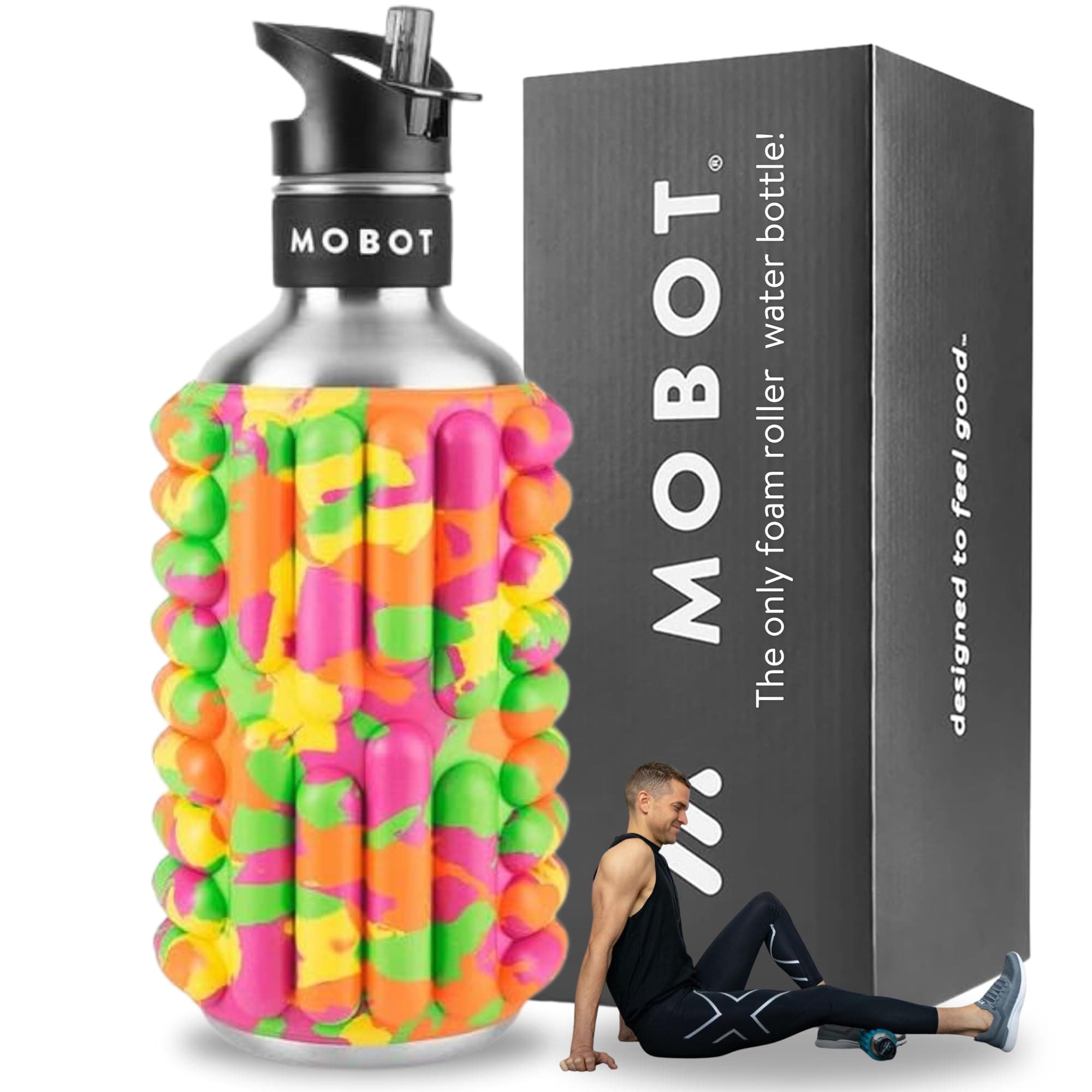 MOBOT MOBO Big Bertha 1.2 L High Performance Foam roller water bottle - Juicybot rest of world