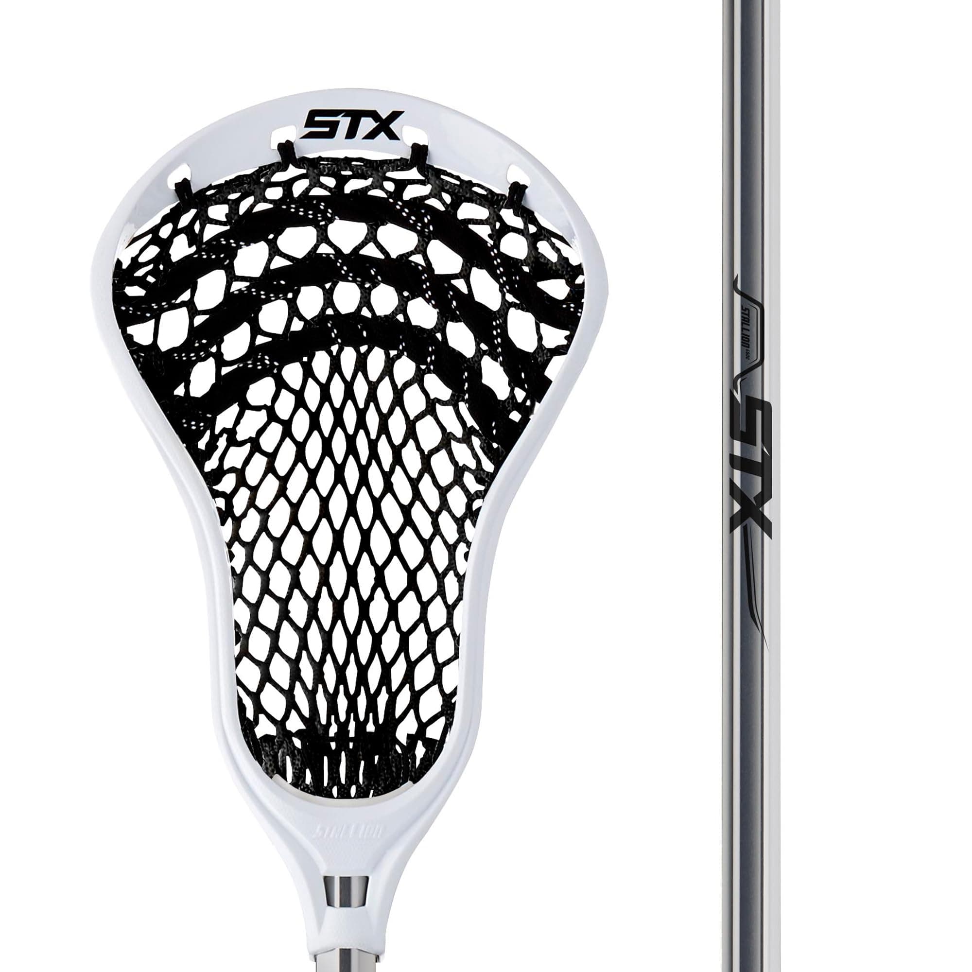 STX Lacrosse Stallion 50 Youth Lacrosse Complete Stick, Platinum/White, 39"