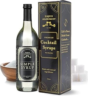 Simple Syrup for Cocktails - Real Ingredients Make our Simple Sugar Syrup the Perfect Old Fashioned Mix - Non-GMO, Gluten Free & Vegan (25.4 oz)