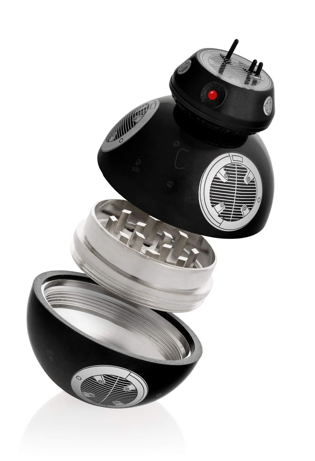 Star Wars Grinder, BB-9E Crusher- Perfect Size 2", 3 Piece Spice Grinders, BB-8 Grinder Star Wars Gifts