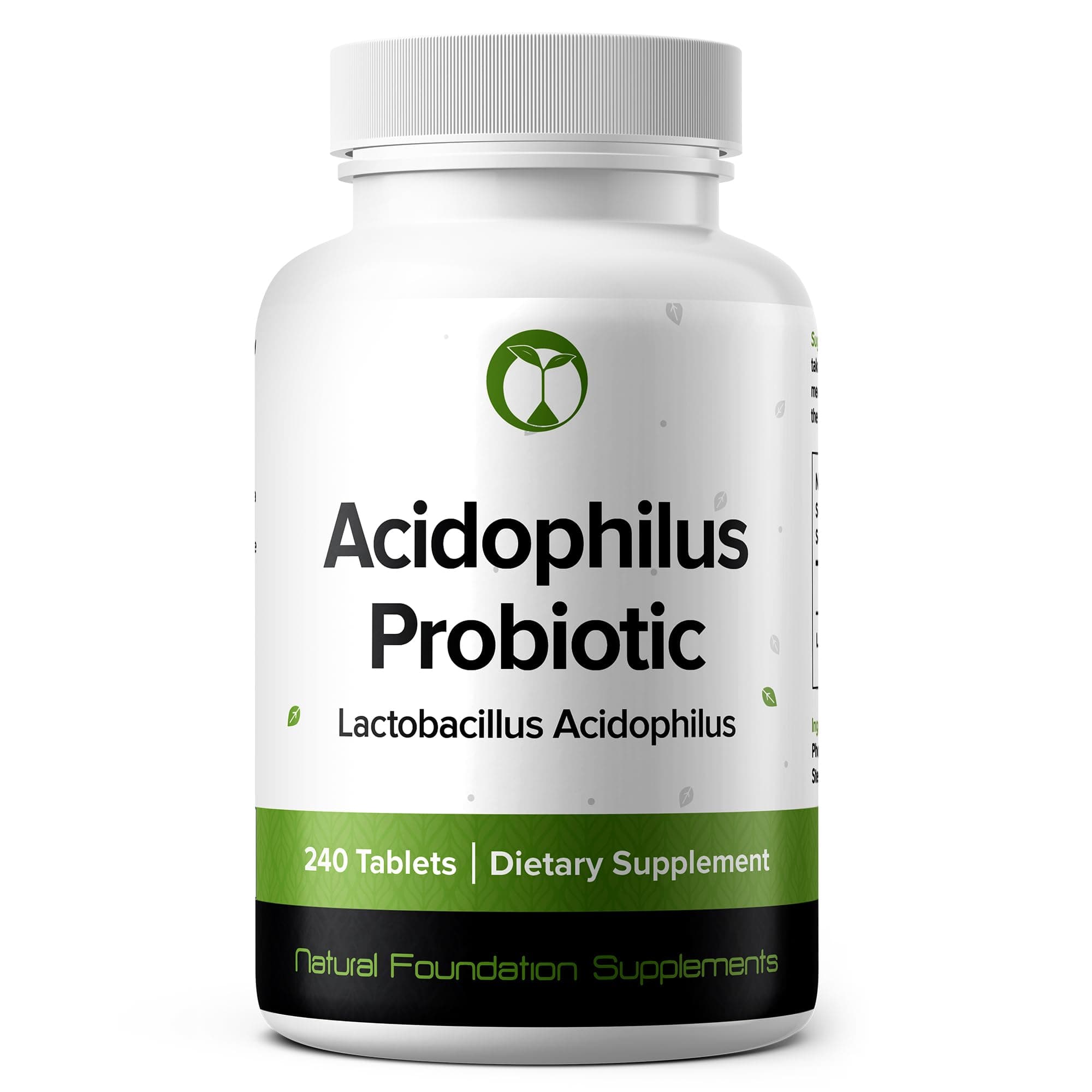 Lactobacillus Acidophilus Probiotic 240 Tablets (4 Month Supply) – Researched Strain LA85 – 3 Billion CFU – Digestive Health & Microbiome Support – GMP Certified (240, Lactobacillus Acidophilus)