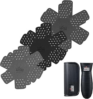 Pot Protectors & Silicone Grip Set: Pot and Pan Protectors for Kitchen Organization, 100% Silicone Heat Resistant Grip Set, 8-Piece