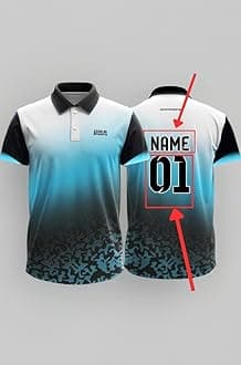Custom Sports Cricket Jersey Customise t-Shirt for Men Personalised Name | 2 Year to 5XL