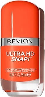 Revlon Ultra HD Snap Nail Polish, Long Lasting Vegan Formula, Quick Drying and One-Coat Full Coverage Colour (8 ml) Hot Stuff (007) Unisex