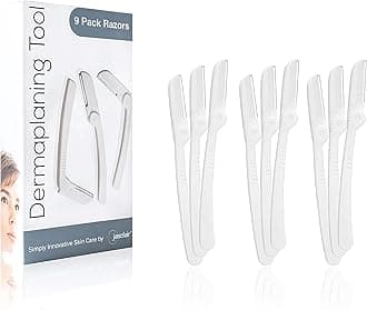 Dermaplaning Razor (9 Count) – Face Razors for Women for Peach Fuzz, Eyebrow Shaping & Gentle Exfoliation – At Home Facial Shaver for Smooth Skin & Flawless Makeup Prep