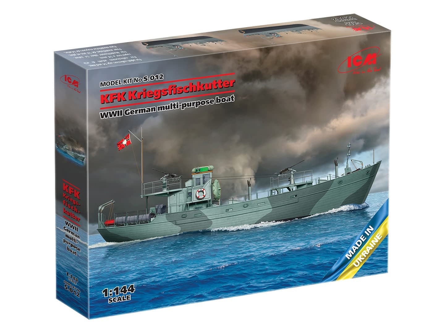 ICM012 - KFK Kriegsfischkutter, WWII German Multi-Purpose Boat - Scale 1:144