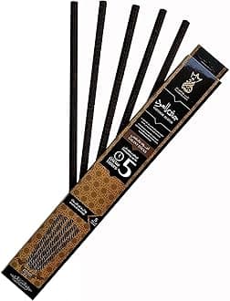 NILEVIBES Egyptian OUD,Musk,Arabesque,Alandalos 5Hours Incenses Sticks Produces Wonderfully Fragrant Smoke Musk Scent.Used in Spiritual practices as Yoga,Aromatherapy& Meditation 5-Pack(EGYPTIAN OUD).