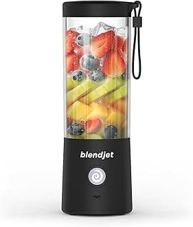 BlendJet 2 Portable Blender for Smoothies & Shakes - 16oz BlendJet Cordless Personal & Small Blender, USB-C Rechargeable & Self Cleaning - (Black)