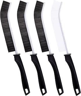 4Pcs Crevice Cleaning Brush Hard Bristle Crevice Cleaning Brush, Ginsco Multifunctional Crevice Cleaning Tools, Scrub Brush Grout Cleaner Brush Small Brush for Household Use Kitchen Bathroom