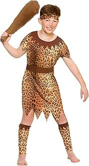 Wicked Costumes Boys Stone Age Cave Boy Fancy Dress Costume Caveman Prehistoric Outfit for Kids