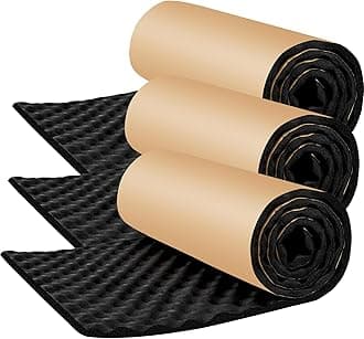 20 mm Insulation Mat, 3 Roll(3 Square metre) Auto Self-Adhesive Sound-proofing Foam Mat, Car Sound Insulation Deadener, Noise Acoustic Dampening, Moisture Proof Waterproof, 2m x 50 cm