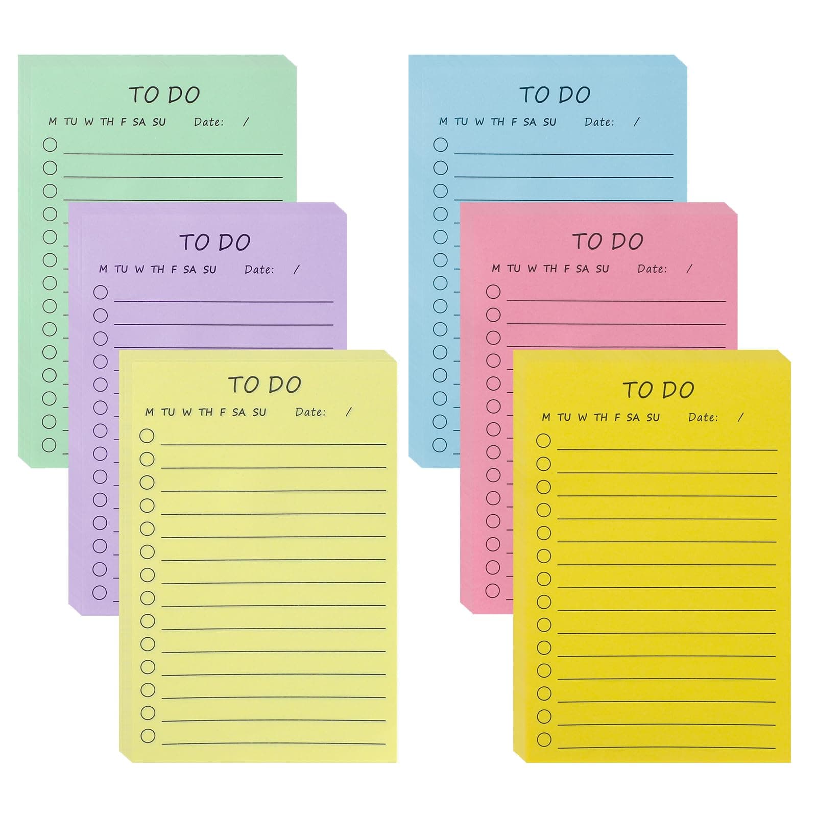 6 Pack to Do List Pad