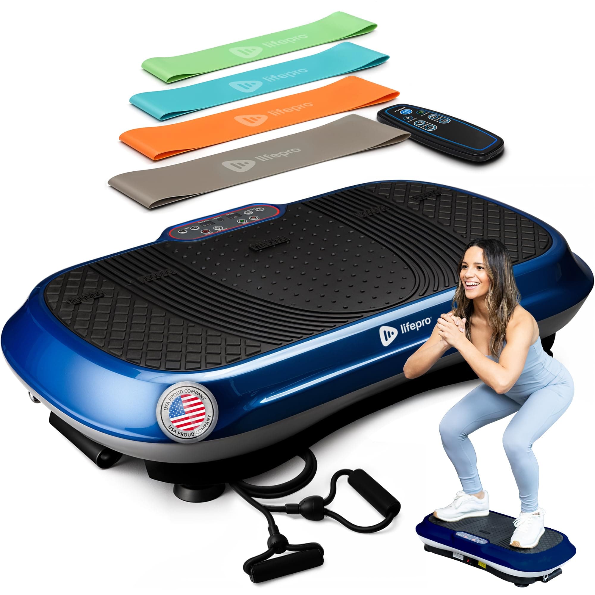 LifePro Waver Vibration Plate Exercise Machine for Full Body Workout, 99 Speed Levels, Resistance Bands, Remote, Home Fitness and Weight Loss Platform