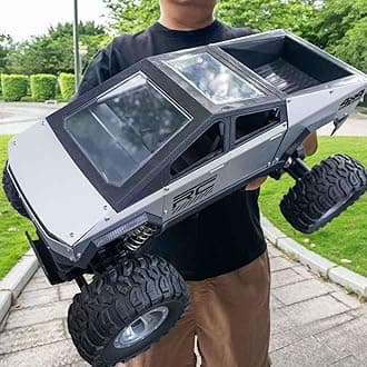 WIAORCHI 1:12 Scale RC Cars Remote Control Car, 4WD Off-Road Truck, Metal Shell LED Headlights Offroad Monster RC Truck, 4x4 All Terrain Hobby RC Cars Toys for Boys Kids Adults Gifts 8-12