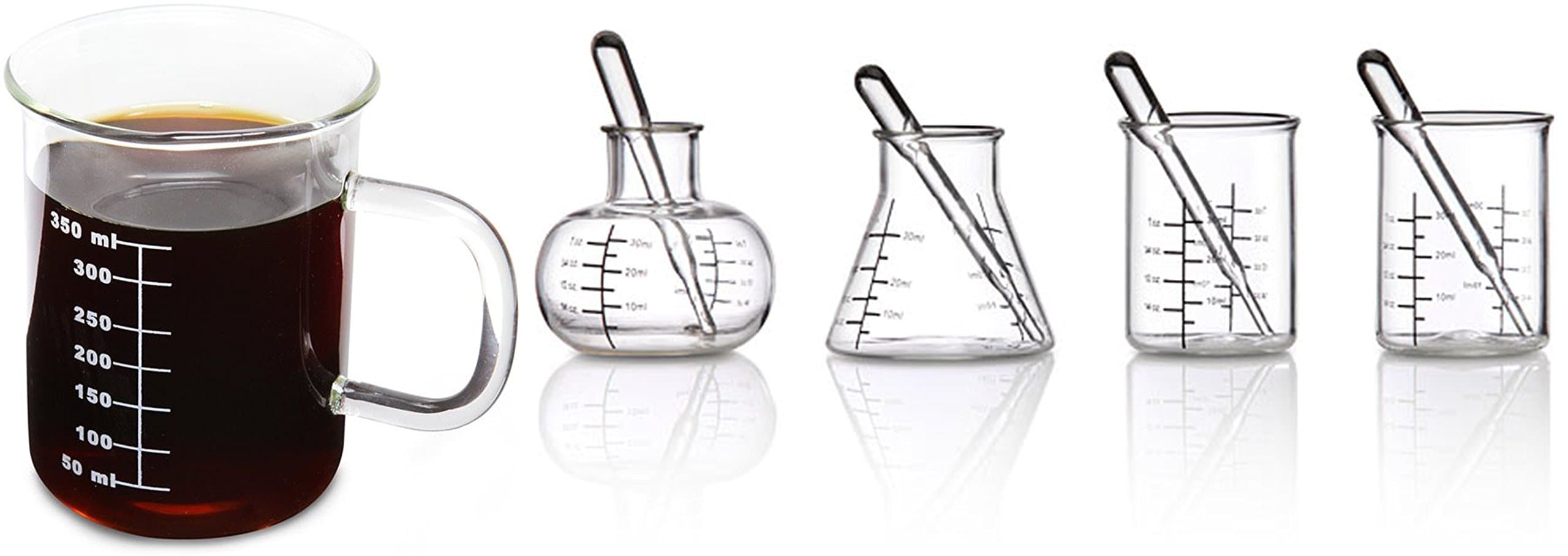 Laboratory Shot Glasses and Laboratory Beaker Mug