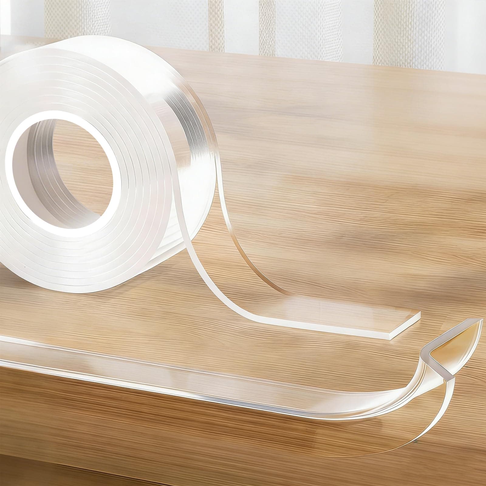 Clear Edge Protector Strip Sharp Edge Wrap Cover Tape,1.18 in x 13.12 FT,Self Adhesive Protective Bumper Guards for Cabinet Door Desk Glass Table Bed Furniture,Kitchen Countertop,Waterproof