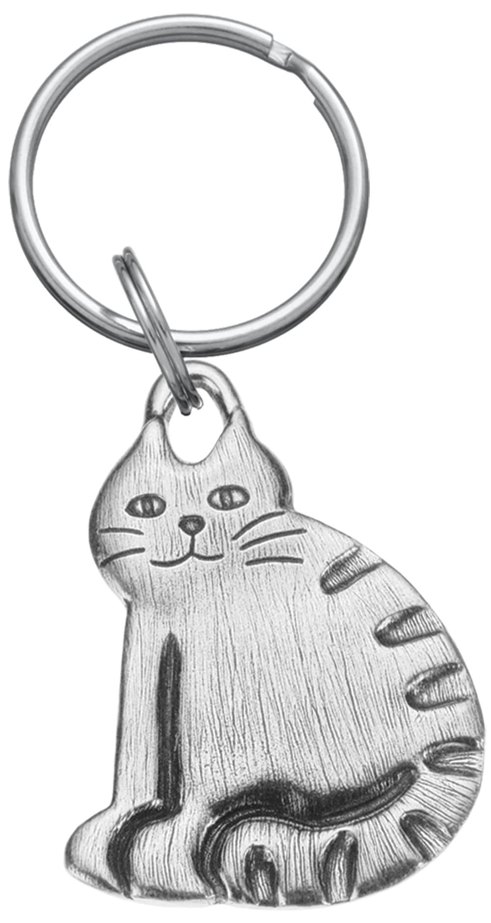 Danforth Barn Cat Pewter Keyring