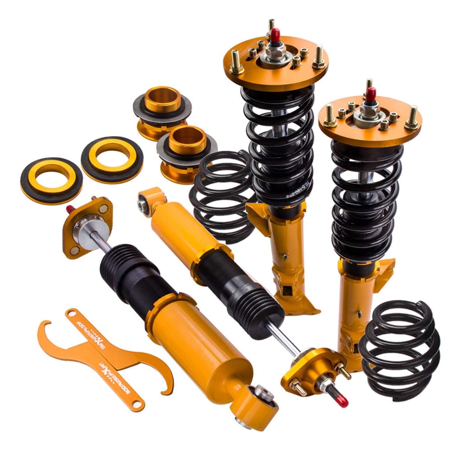 AFSDF 4pcs Suspension Damper Spring Front Rear Absorber 24 Way Damper Height Adjustable Coilover Fit For BMW E36 Series 1991-1999 Car Shock Absorber Shocks