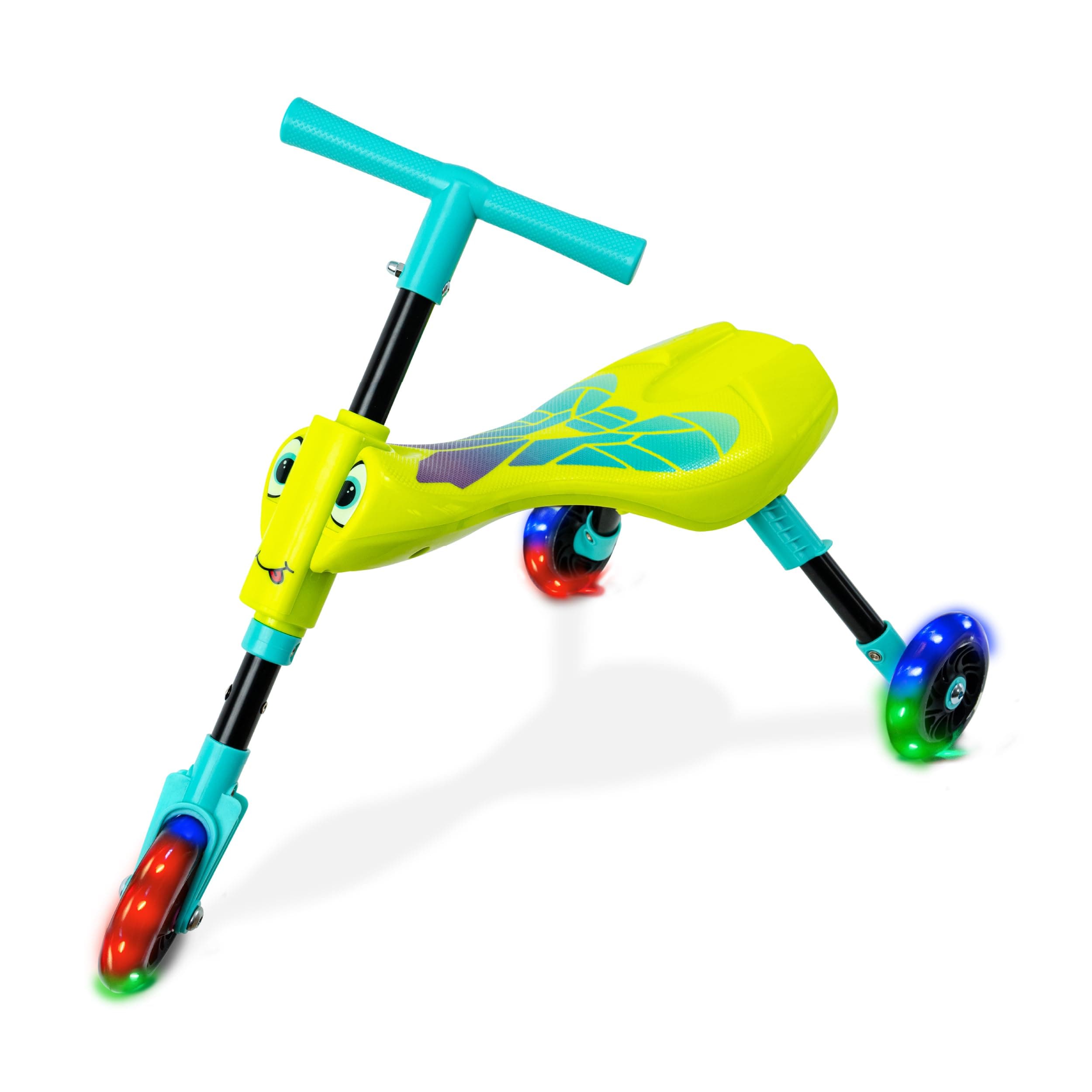 Scuttlebug 8615 Firefly Light Up Trike Ages 1-3 Push Bike 3-Wheel Foldable Ride-On Tricycle for 1+ Year Old Boys and Girls, Antennae Handlebar, Develop Your Toddler’s Balance and Motor Skills, Green