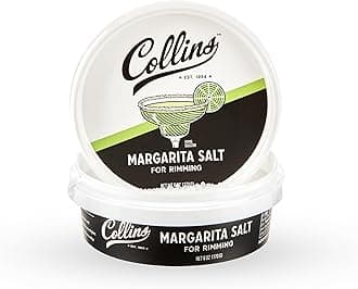 Collins White Margarita Salt Rimmer for Cocktails, Rimming salt for Margarita glasses, Perfect for Tequila and Mezcal drinks, Rim salt for margarita and shot glasses, 6oz