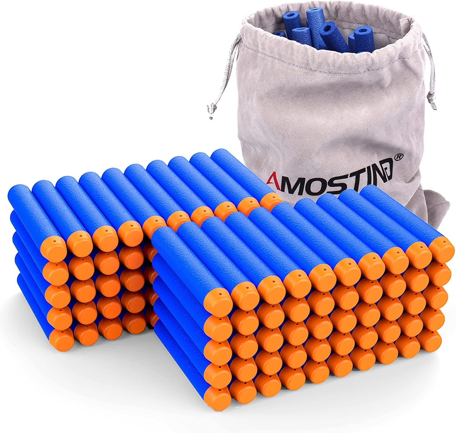 100PCS Refill Foam Darts Bullets for Nerf N-Strike Elite 2.0 Series,Compatible with All Elite Blasters-Blue