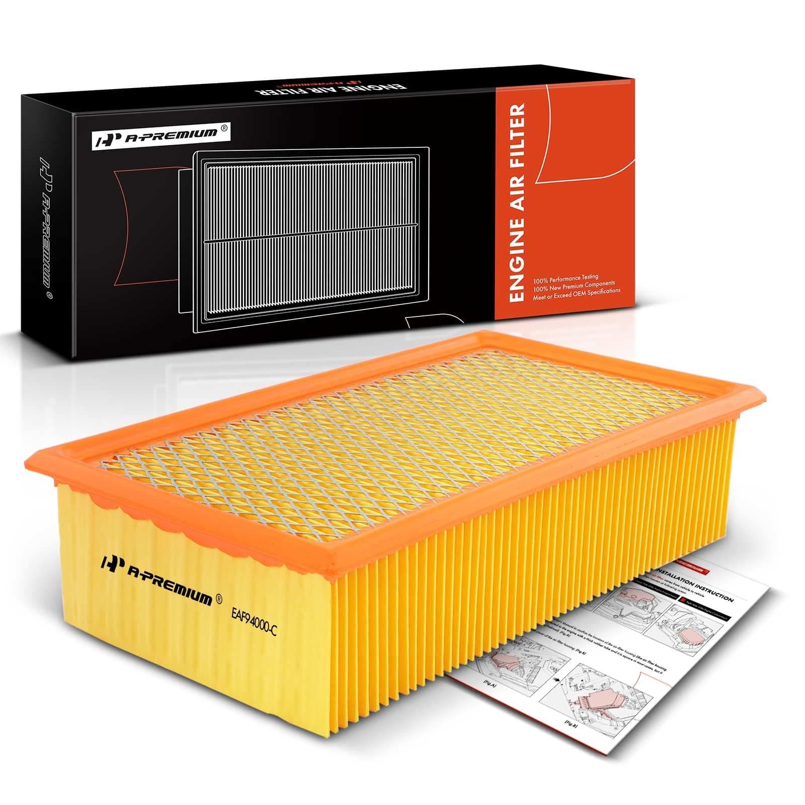 Engine Air Filter Compatible with Ford F-250 F-350 F-450 F-550 Super Duty 1999-2003, Excursion 2000-2003, V8 7.3L