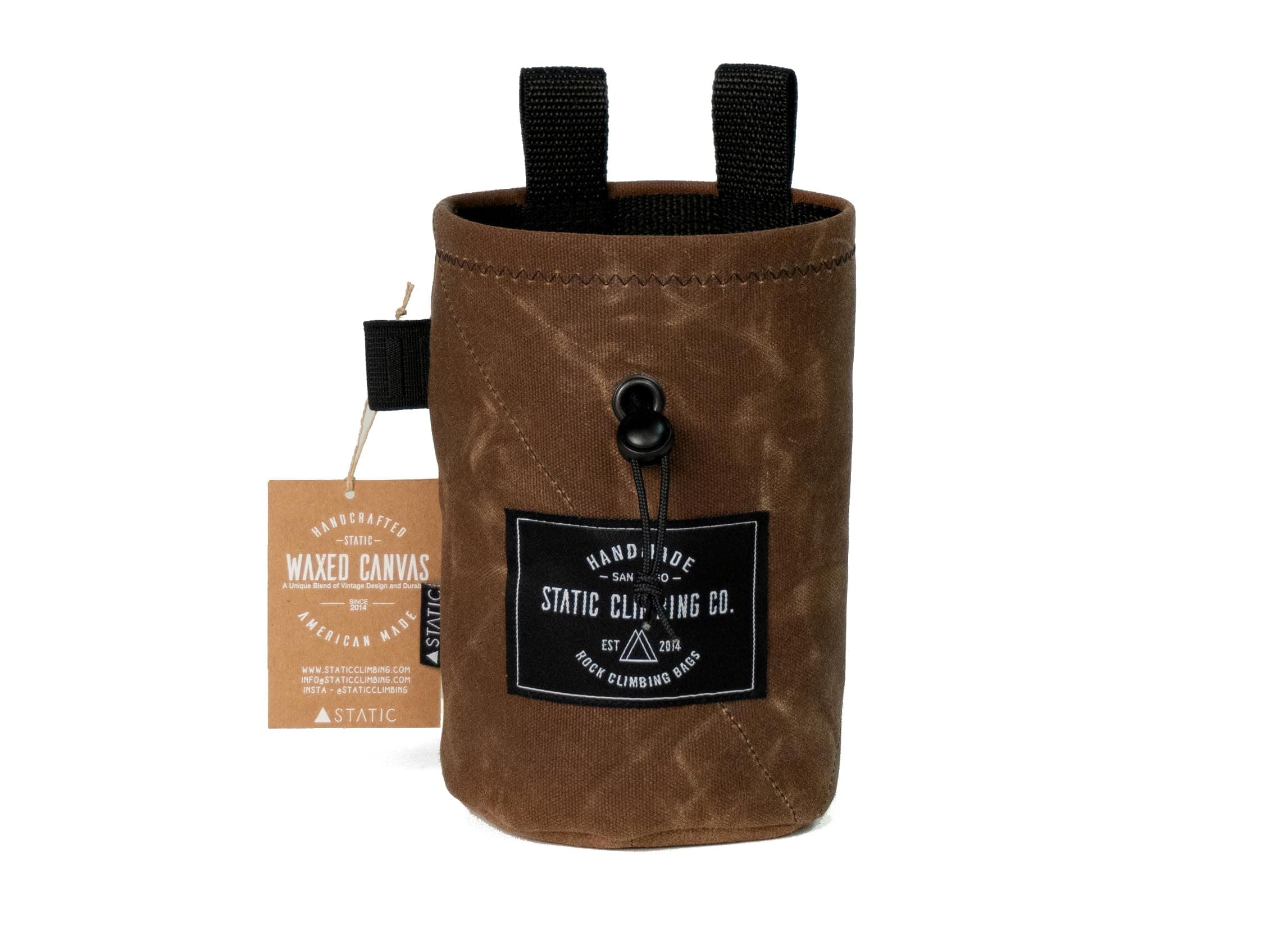 STATIC Waxed Canvas Chalk Bag | TOBACCO
