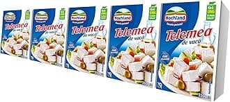 Hochland Telemea De Vaca 350g | Cow Milk Cheese | with Creamy Texture and Tangy Aftertaste | German Cheese (Telemea De Vaca 350g, 5 Oack)