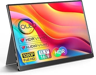 VILVA 13.3 1080P FHD OLED Portable Monitor for Laptop/PC/Mac/Phone/Xbox Switch/PS4